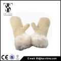 Fashion warm faux fur winter women gloves